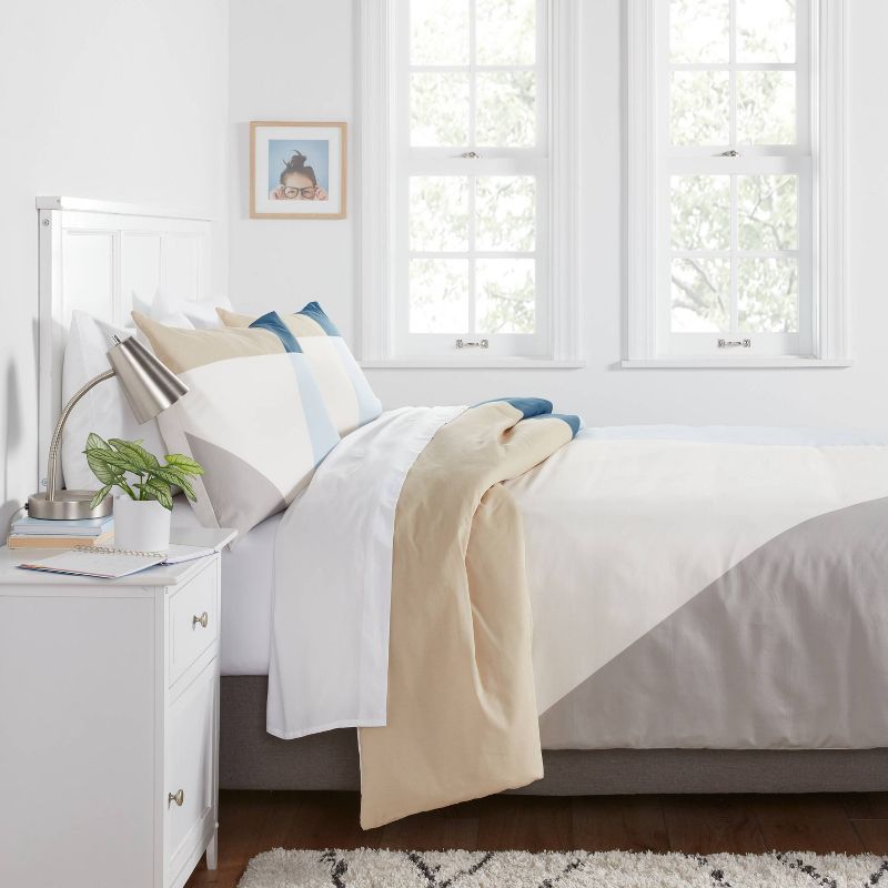 Cotton Blend Sateen Duvet Cover and Sham Set
