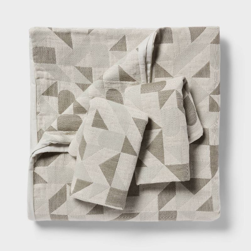 Geo Matelasse Duvet Cover and Sham Set