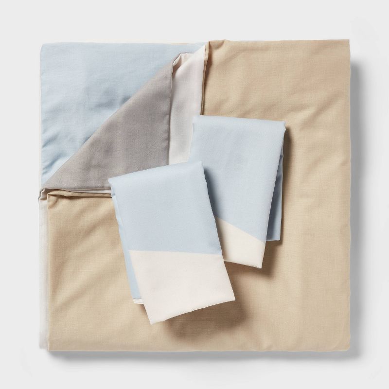 Cotton Blend Sateen Duvet Cover and Sham Set