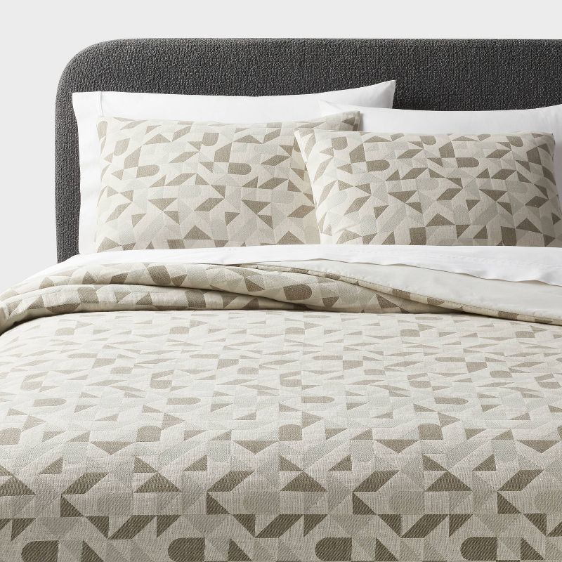 Geo Matelasse Duvet Cover and Sham Set