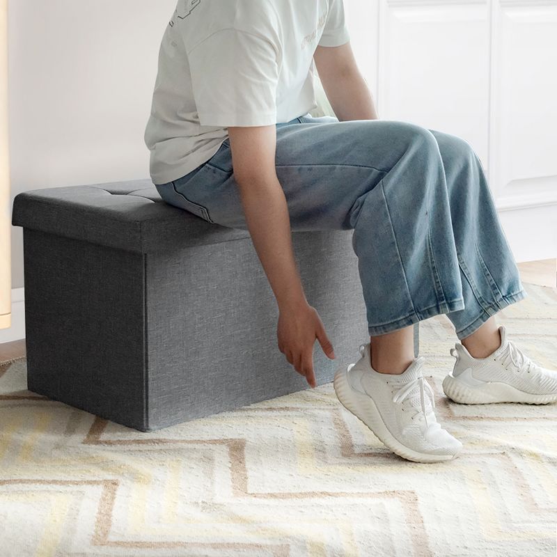 31.5''Fabric Foldable Storage Ottoman