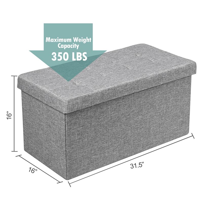 31.5''Fabric Foldable Storage Ottoman
